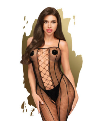 Bodystocking ouvert à l'entrejambe Noir Drop-dead tasty 